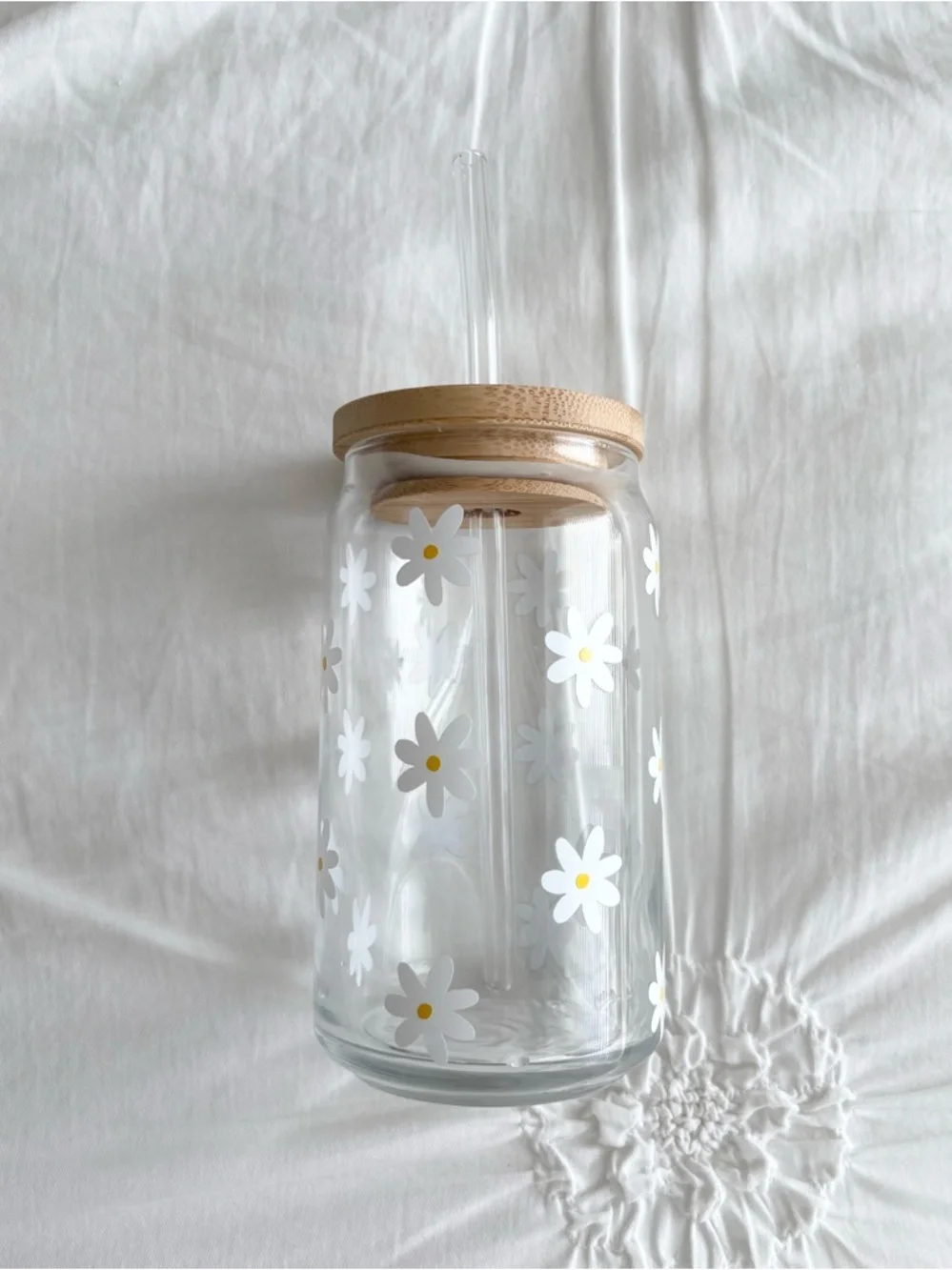 Floral Glass Tumbler